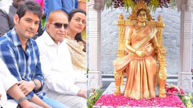 Vijaya Nirmala’s Statue Unveiled on Her Birth Anniversary; Mahesh Babu with Father Krishna and Wife Namrata Shirodkar Attend the Inaugural Ceremony (View Pics)