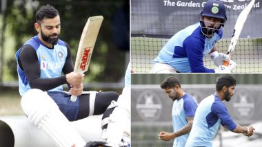 Virat Kohli and Co Seen Training Hard at Net Session Ahead of India vs New Zealand 2nd Test 2020 (View Pics)