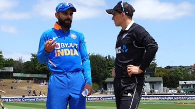 India vs New Zealand, 2nd ODI Toss Report & Playing XI: Kyle Jamieson Makes Debut for Kiwis As IND Opt to Bowl