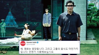 Zomato India Congratulates 'Parasite' for Winning Oscars 2020 and Compliments Their Food in Korean Language; Twitterati Left Scratching Their Heads