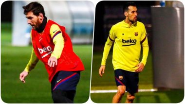 Barcelona Announces 18-Member Squad for Their La Liga Game Against Getafe FC, Lionel Messi &Team Sweats it out Ahead of the Tie (See Pics & Video)
