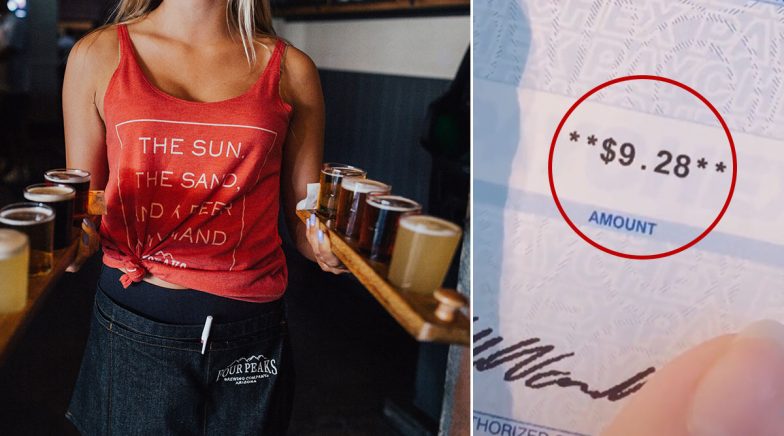 Bartender Shares $9 Paycheck After Working Over 70 Hours