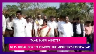 Tamil Nadu Minister Dindigul Sreenivasan Gets Tribal Boy To Remove His Footwear, Now Wants To Apolog