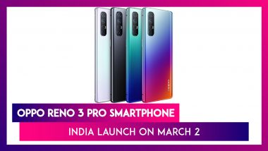 Oppo Reno 3 Pro Coming To India on March 2; Expected Prices, Features, Variants & Specifications