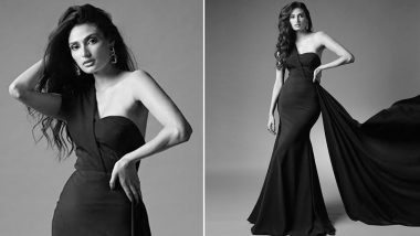 Athiya Shetty Stuns in a Rutu Neeva Strapless Gown, Her B&W Pictures Are an Absolute Wow!