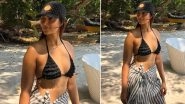 Ileana D'Cruz Looks Sexy in a Black Bikini and Sarong in This New Batch of Pictures