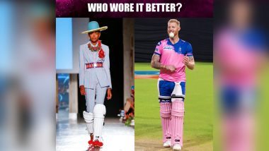 Ben Stokes or Designer Stella Jean's Gunn & Moore Pads Wearing Model? Rajasthan Royals' Who Wore it Better Tweet Draws Funny Reactions