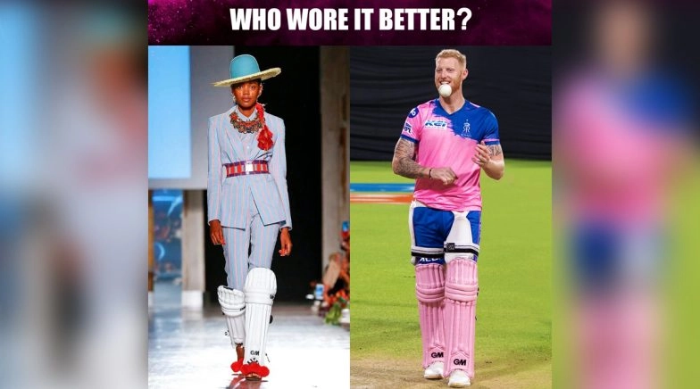 Ben Stokes or Designer Stella Jean's Gunn & Moore Pads Wearing Model?