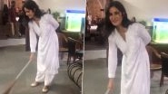 Katrina Kaif Hits Akshay Kumar With A Broom on Sets Of Sooryavanshi (Watch Funny Video)