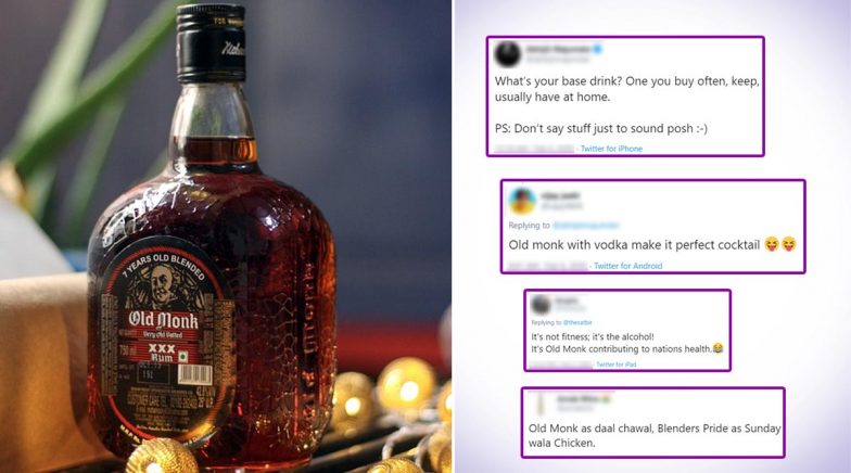 Old Monk Is the Most Preferred Base Drink! Twitterati Comes Up With ...