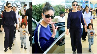 Kareena Kapoor Khan Keeps her Airport Fashion Extremely Basic as She Returns with Taimur (View Pics)