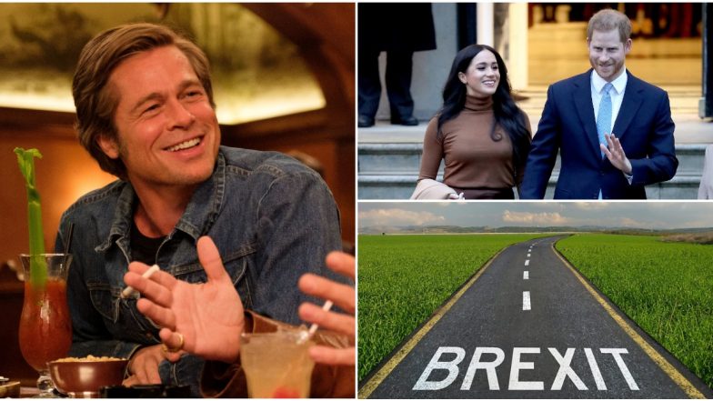 BAFTA Awards 2020: Brad Pitt Pokes Fun at Brexit and Prince Harry, Meghan Markle’s MegXit in His Award Acceptance Speech (Watch Video)
