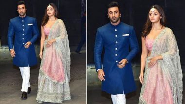 Alia Bhatt Checks Out Beau Ranbir Kapoor As He Gets Clicked At Armaan Jain's Wedding Reception (Watch Video)