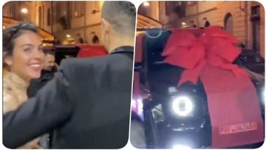 Cristiano Ronaldo Gets a Pleasant Surprise by Girlfriend Georgina Rodriguez Who Gifts Him a Mercedes AMG G63 (Watch Video)