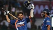 Sachin Tendulkar Scored First Double Century in Men's ODIs on This Day 10 Years Ago; ICC Recalls Master Blaster&rsquo;s Super Effort in Gwalior