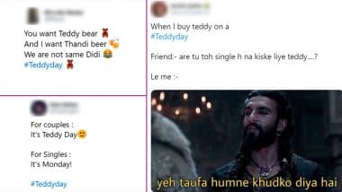 Teddy Day 2020 Funny Memes and Jokes Take Over Twitter! Singles Celebrate ‘Another Monday’ Taking a Dig on Valentine Week