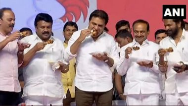 Coronavirus Outbreak in India: Telangana Ministers Eat Chicken on Public Stage to Dispel Rumours About COVID-19