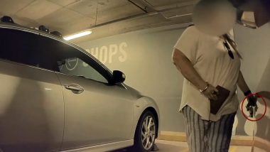 Tesla Motion Sensor Camera Catches Woman Keying Car at Mall Parking Garage in Australia (Watch Video)
