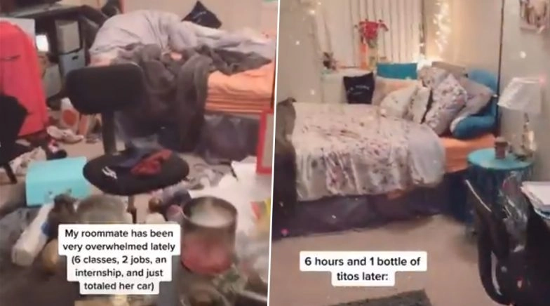 Viral TikTok Video of Girl Cleaning Friend’s Room Divides the Internet