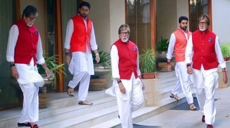 Big B and Abhishek Bachchan's Recent Picture Have the Father-Son Duo Slaying It in Indian Attire