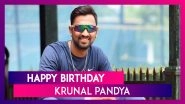 Happy Birthday Krunal Pandya: Things To Know About Mumbai Indians' All-Rounder
