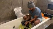 Shikhar Dhawan's Life in Coronavirus Times: Washing Clothes, Cleaning Washroom (Watch Video)