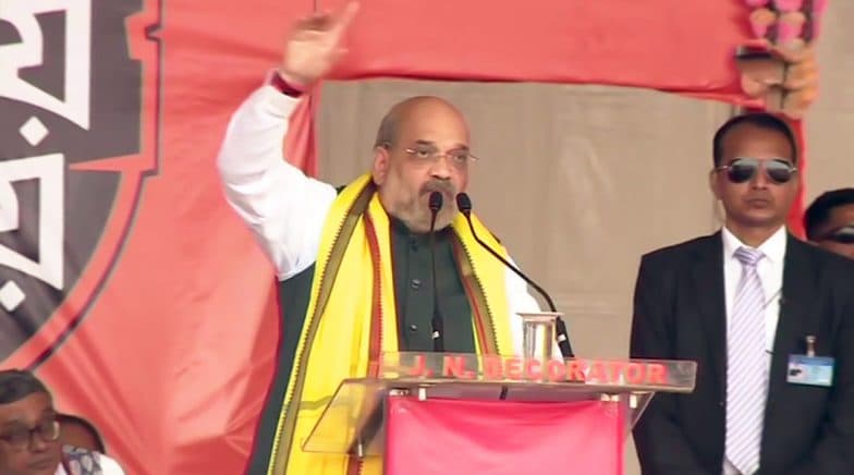 'Goli Maaro' Slogan Heard During Amit Shah's Pro-CAA Rally in Kolkata; Warch Video
