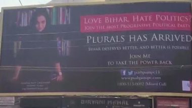 Bihar Assembly Elections 2020: Poster Declaring Pushpam Priya Choudhary as CM Candidate For Upcoming Polls Seen in Patna