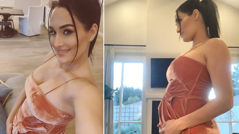 Nikki Bella Posts Topless Selfie Flaunting 'Boobs' That 'Have Gotten Huge'! WWE Star's 18-Week Baby Bump Pic Goes Viral
