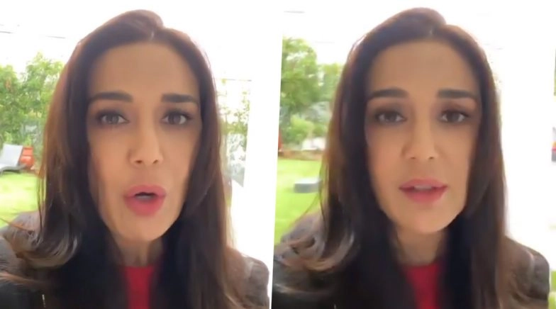 Preity Zinta on Coronavirus Outbreak: 'Don't Spread Virus, Spread Love, Stay at Home' (Watch Video)
