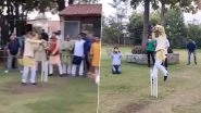 Shivraj Singh Chouhan Playing Cricket Amid MP Political Turmoil Intrigues Netizen, Video of Ex-CM With The Bat Goes Viral!