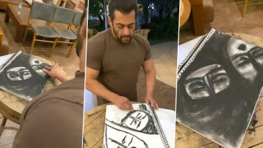 Salman Khan is Creatively Spending His COVID-19 Lockdown Time By Sketching (Watch Video)