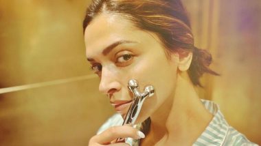 Deepika Padukone Strikes a Pose with Her Face Roller Showcasing Her Productivity in the Time of COVID-19