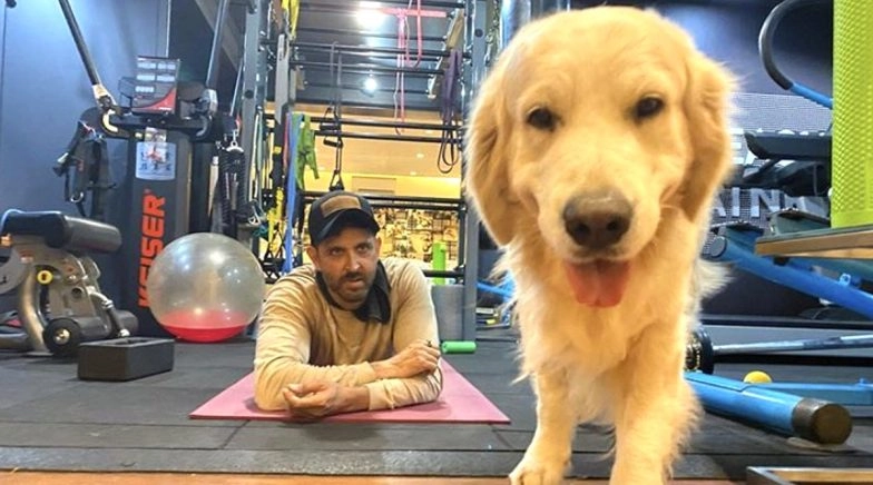 Hrithik Roshan Shares a Picture with his Dog and Urges Fan to Stay at Home and Love their Pets
