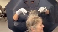 Hairdresser Comes up With a Brilliant Idea Using Umbrellas to Keep Her Business Running During the Coronavirus Pandemic