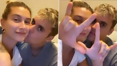 Justin Bieber Can't Stop Kissing Wifey Hailey Baldwin As They Take the Hand Emoji Challenge and Totally Ace It! (Watch Video)