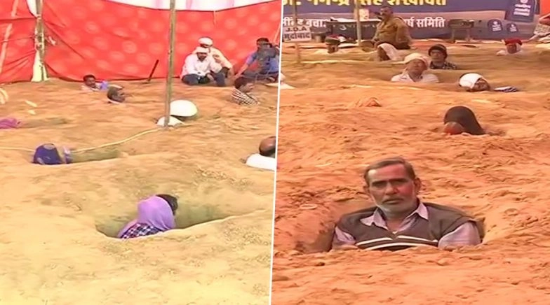 Rajasthan Farmers Stage 'Zameen Samadhi Satyagraha' Against Land Acquisition by JDA