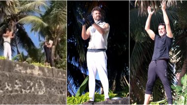 Akshay Kumar Joins 'Neighbour' Hrithik Roshan As They Clap and Clang Plates to Laud the Tireless Efforts of Medical Staff Amid COVID-19 Outbreak (Watch Video)