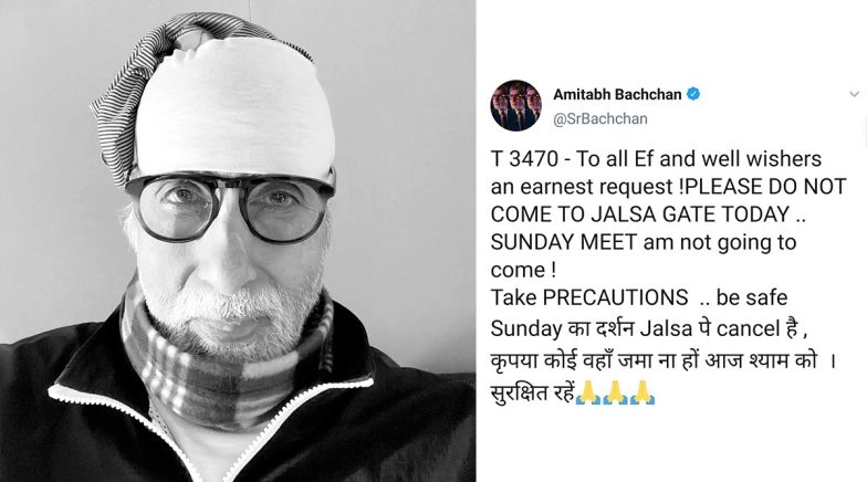 Amitabh Bachchan Cancels Sunday Meet with Fans at Jalsa Due to Coronavirus Scare