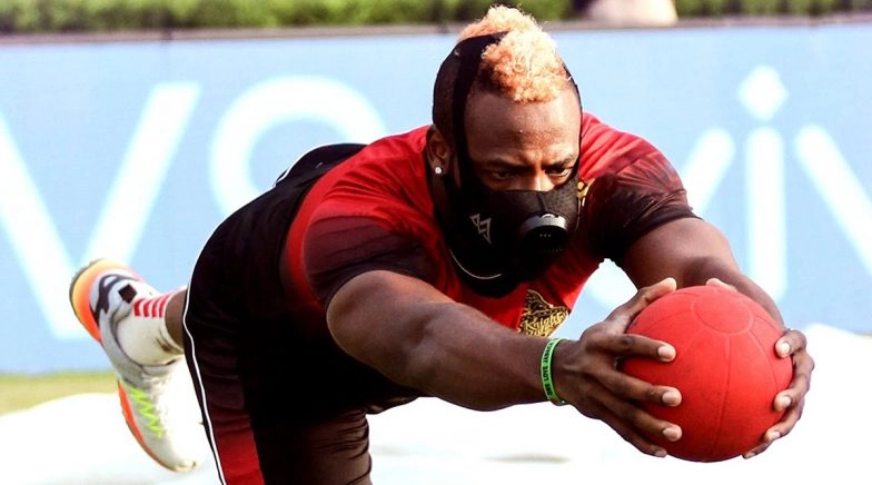 KKR Share Andre Russell’s Photo of Practicing With Mask, Ask Fans to Stay Safe