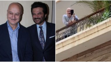 Anil Kapoor Sings for 'Self Quarantined' Neighbour Anupam Kher As the Duo Chat From Their Balconies to Follow Social Distancing (Watch Video)