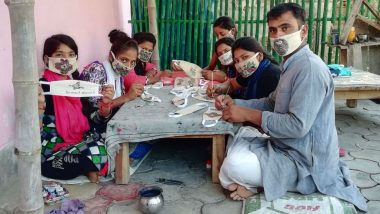 Coronavirus Masks Go Fashionable! Bihar Couple Designs Face Masks With Madhubani Art And 'Go Corona Go' Slogans