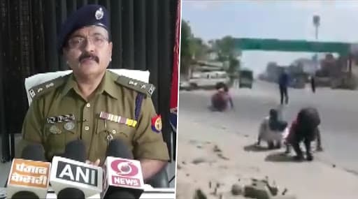 Uttar Pradesh Policemen Make Migrant Workers Walking to Their Native Village Crawl on Road Amid Complete Lockdown, Badaun SSP Apologises Uttar Pradesh Policemen Make Migrant Workers Walking to Their Native Village Crawl on Road Amid Complete Lockdown, Badaun SSP Apologises