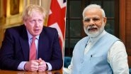 UK PM Boris Johnson Speaks with PM Narendra Modi on COVID-19 Vaccines, Climate Change and Trade