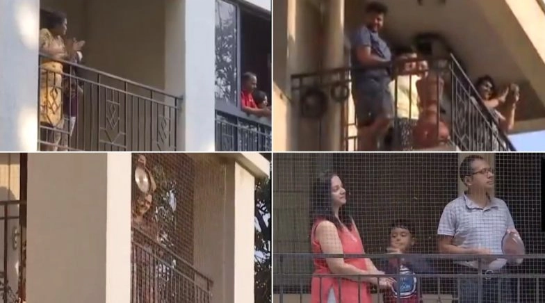 Locals in Noida, Faridabad, Bengaluru Rehearse 'Clapping' Ahead of Janata Curfew (Watch Videos)