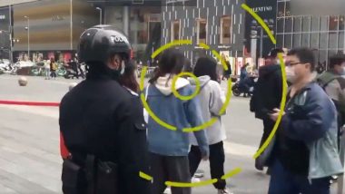 Chinese Police Wear 'Smart Helmet' to Identify People With Symptoms of COVID-19, Netizens Impressed (Watch Video)