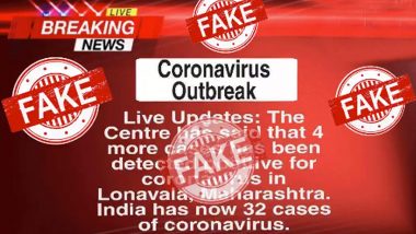 Coronavirus in India: Did Times Now Report 4 Positive Cases in Maharashtra's Lonavala? Here's a Fact Check