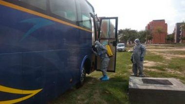 Coronavirus: Italian Travelers' Bus Disinfected by Indo-Tibetan Border Police at Chhawla Camp