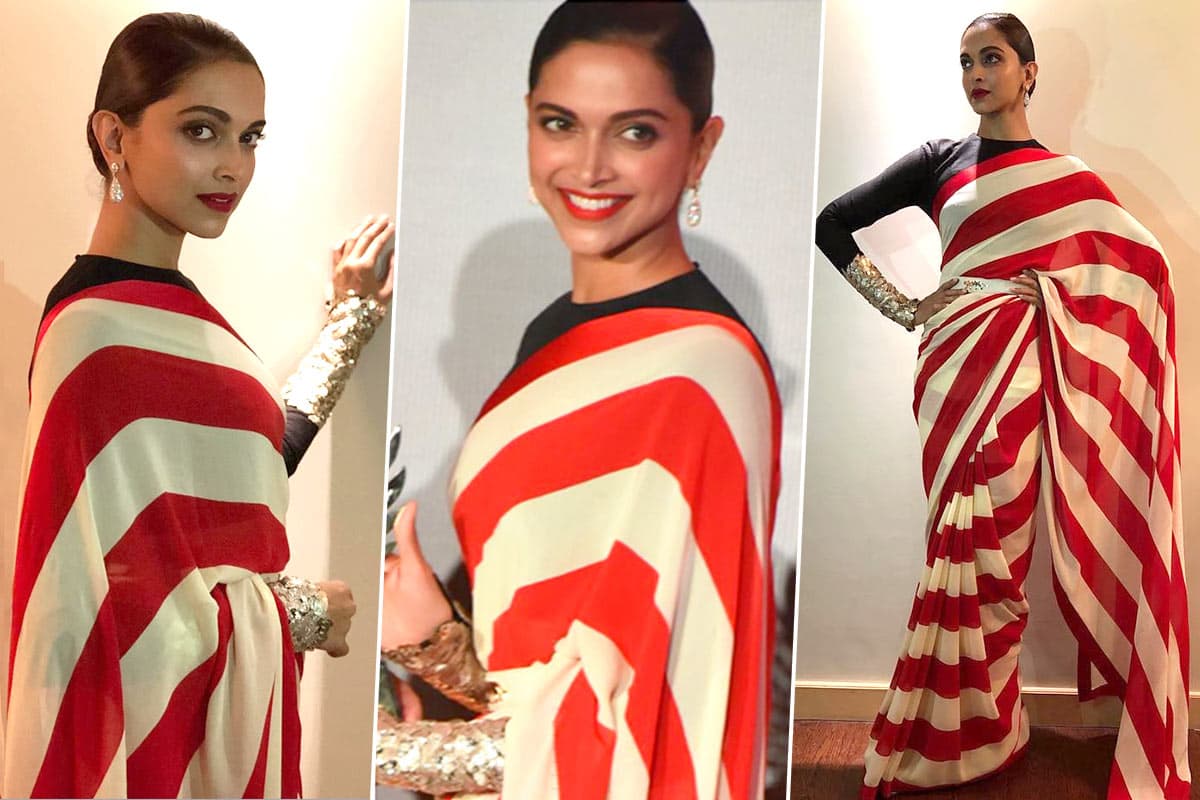 Deepika Padukone in Sabyasachi for Itailian Consulate Award ceremony in 2018