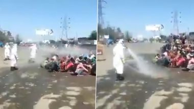 Disinfectant Sprayed on Migrant Workers in The Open On Their Return To Uttar Pradesh Amid COVID-19 Lockdown, Priyanka Gandhi Tweets Video